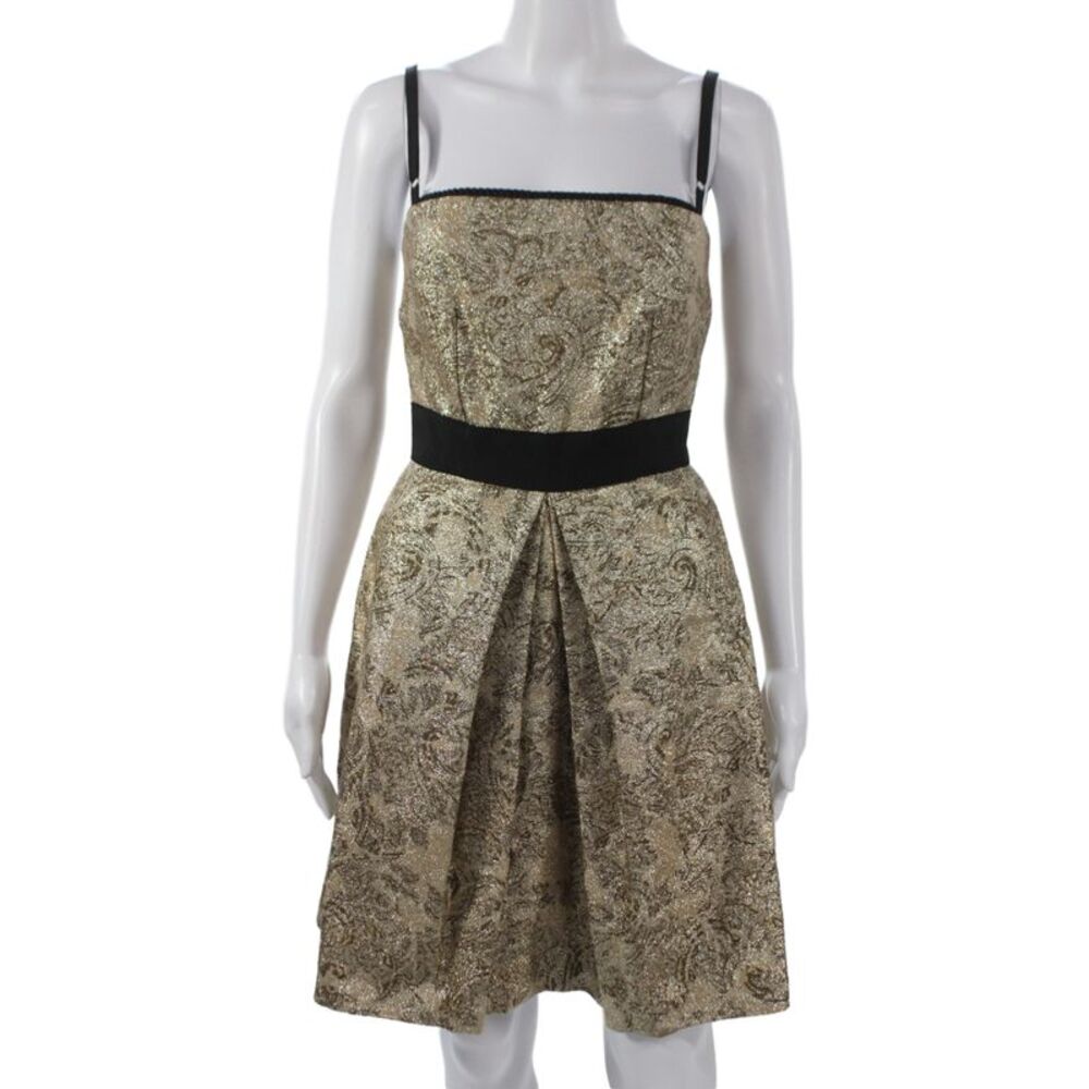 D&G Dolce & Gabbana Women Fit & Flare Beige Dress Size 38